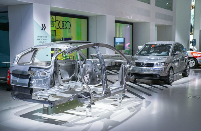 Ausstellung „Ahead – Stories of Transformation“ in der Berliner Konzernrepräsentanz von Volkswagen.